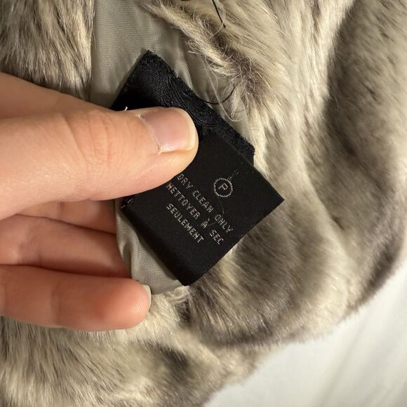 Outdoor Edition Parkhurst Faux Fur Vest Women's Large Brown Grey Full Zip - Picture 6 of 11